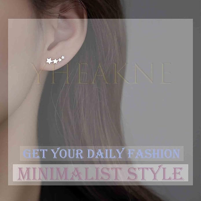 Boho Star Ear Jacket Earrings Gold Cz Star Ear Climber Earrings Crystal Chain Tassel Earrings Crystal Ear Crawler Long Chain Earrings Jewelry for Women and Girls Gifts