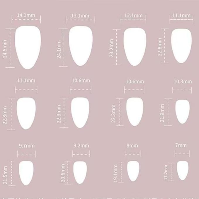 Pink Glitter Press on Nails Shiny Fake Nails Medium Almond False Nails with Design Glossy Glue on Nails Artificial Acrylic Nail Stick on Nails for Women Girls Manicure 24Pcs