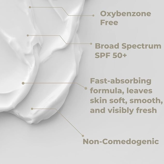 ivoryloom SPF 50 PA++++ Mineral Sunscreen | Fast Absorbing Hydration with Rice Ferment, Niacinamide, Hyaluronic Acid, Titanium Dioxide | Broad Spectrum | No White Cast | Reef Safe | 1.7 OZ