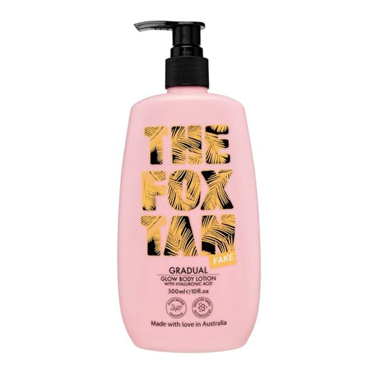 The Fox Tan Gradual Glow Body Lotion, Moisturizing Self-Tanning Lotion With Hyaluronic Acid For A Natural Streak-Free Tan, Vegan & Cruelty Free, 300mL