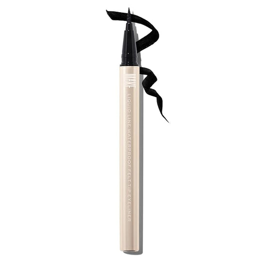 MAKE Beauty Smudge-Proof Felt Tip for Precise Application of Lines, Wings, and Graphics. Long Lasting Eye Liner, Liquid Line Waterproof Felt Tip Eyeliner - Onyx