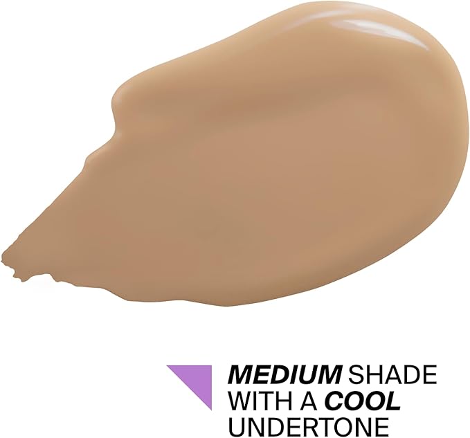 Absolute Cover Foundation #5 | Liquid Medium Coverage Foundation with Natural FInish | Oil-Free Face Makeup | Medium Shade with Cool Undertone | 1oz/30ml