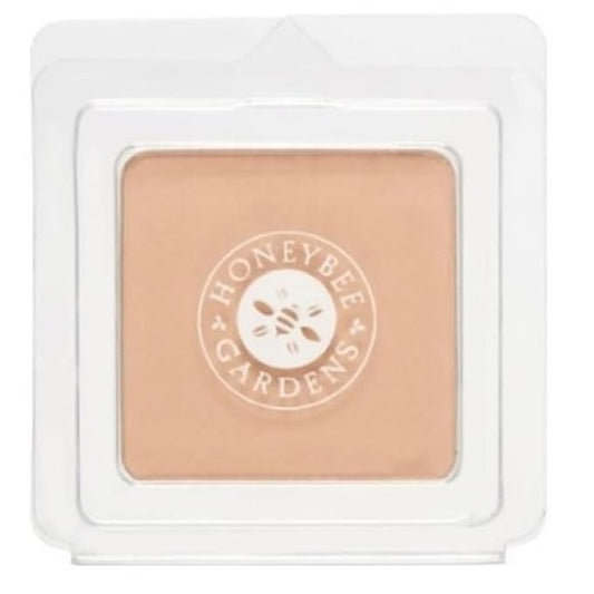 Honeybee Gardens Pressed Mineral Powder Foundation Refill, Malibu, Medium Olive Shade, Adjustable Coverage, Natural Finish, With Botanical Extracts And Vitamin E, 7.5g