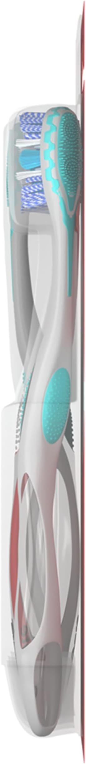 Colgate 360 Advanced Optic White Whitening Toothbrush with Tongue Cleaner, Soft, 4 Count