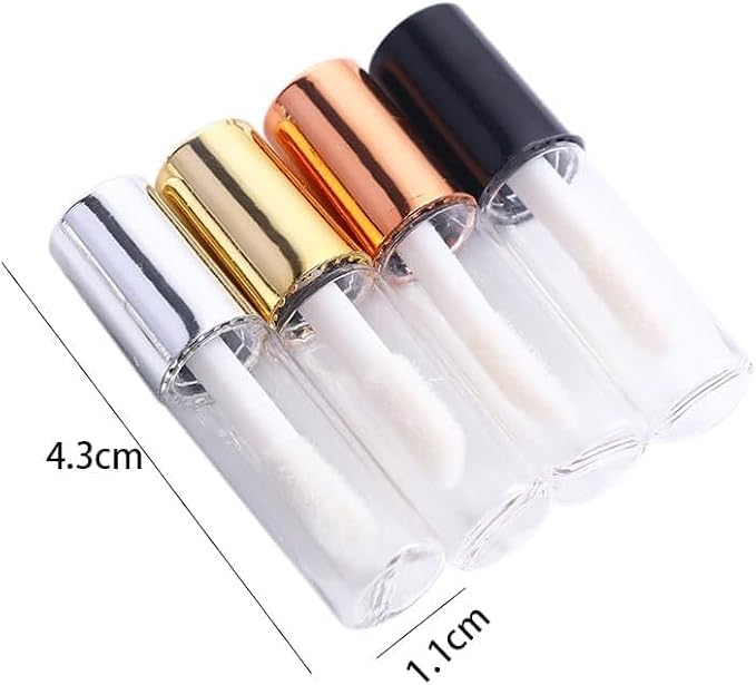 10 Pcs Gold Clear Round DIY Empty Lipstick Gold