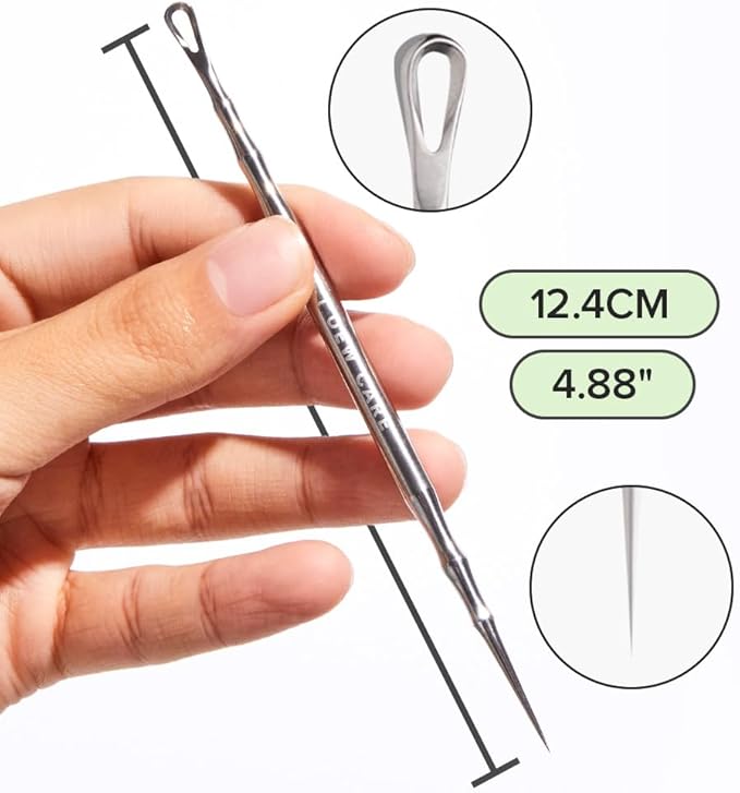 I DEW CARE Dual-Tip Pimple Tool - Proper Popper | Blackhead Remover, Blemish Exfoliating, Professional Acne Squeezer, Comedone Zit Extractor for Women, 2in1 Stainless Steel Lancet, 1ea