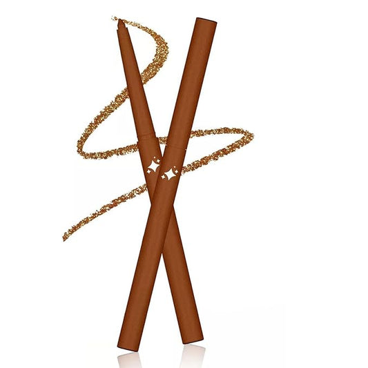 Bronze Eyeliner Waterproof Retractable Bronze Eyeliner Pencil Smudge-proof Long Lasting Hypoallergenic (10# brown yellow shimmer)