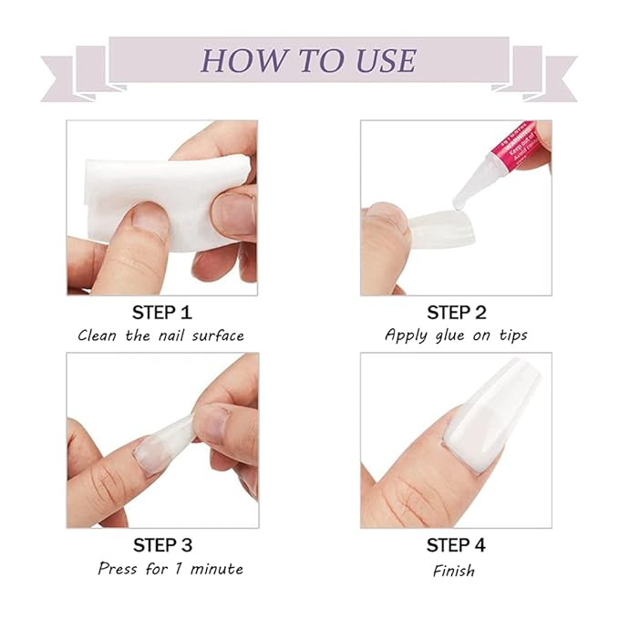 BABALAL Coffin Press on Nails Swirl Design Nails Long False Nails Glossy Fake Nails Red Acrylic Nails for Women and Girls