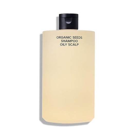 Whamisa Organic Seeds Shampoo for Oily Scalp, Fermented Postbiotic Formula for Refreshing Cleanse, Balanced Oil Control, Scalp Conditioning, Dandruff Care (490ml)