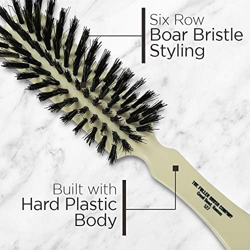 Fuller Brush Lustre Professional Hairbrush – 6 Row Styling Hair Brush & Volumizer w/Natural Boar Bristle For Smoothing All Hair Types