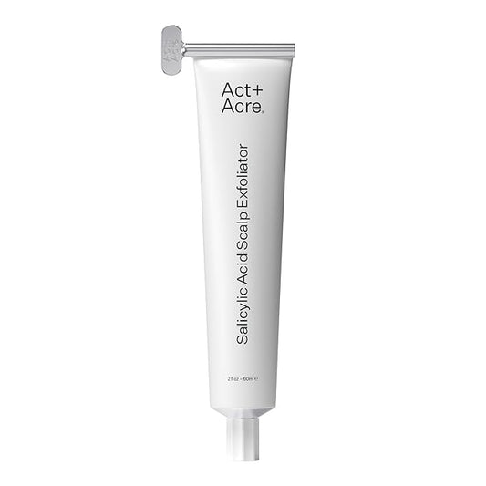 Act+Acre Cold Processed Salicylic Acid Exfoliator | For Loose Flakes, Excess Oil, Scalp Build-Up | Salicylic Acid, Papaya, Peppermint | Balance, Soothe | Vegan, Color Safe, Fragrance-Free | 2 Fl Oz