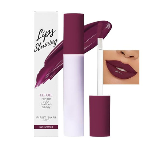 Nourishing High-Shine Lip Gloss,Hydrating & Moisturizing Lip Tint, Non-Sticky, Long-Lasting Glossy Lip Stain,Softens & Plumps Lips for Smooth,Gentle Formula for Dry Lips 08#Berry