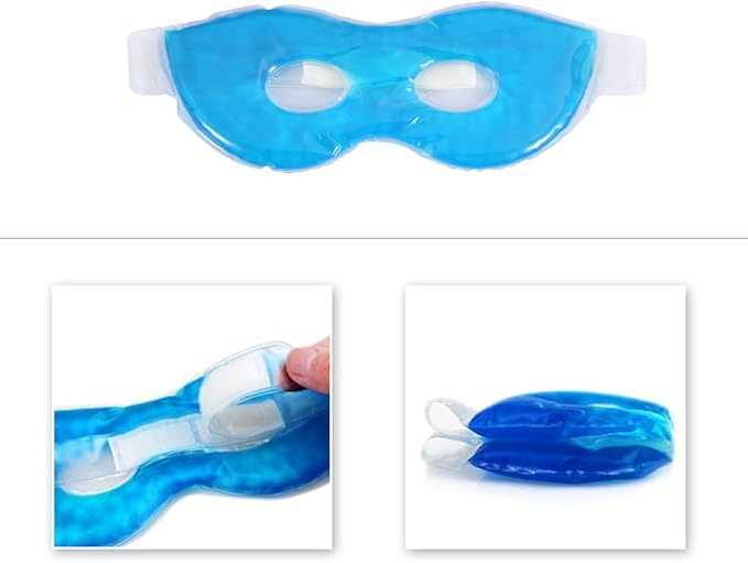 Therapeutic Cold or Warm Eye Mask,Soothing Relaxing Comfortable with Adjustable Strap Gel Remedy Relief Masks