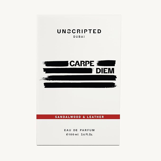 Unscripted. Carpe Diem - Perfume For Men And Women - Women Perfume with Amber, Cedarwood, Leather Notes - Bold, Long-Lasting Mens Cologne - 3.4 oz