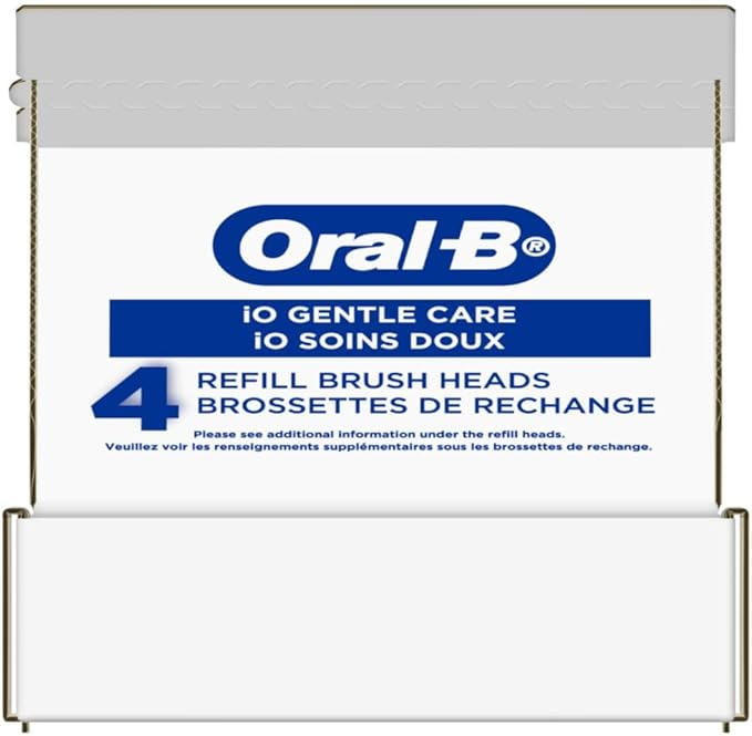 Oral-B iO Series Gentle Care Electric Toothbrush Replacement Brush Heads for an Oral-B Electric Toothbrush, 4 Count, White