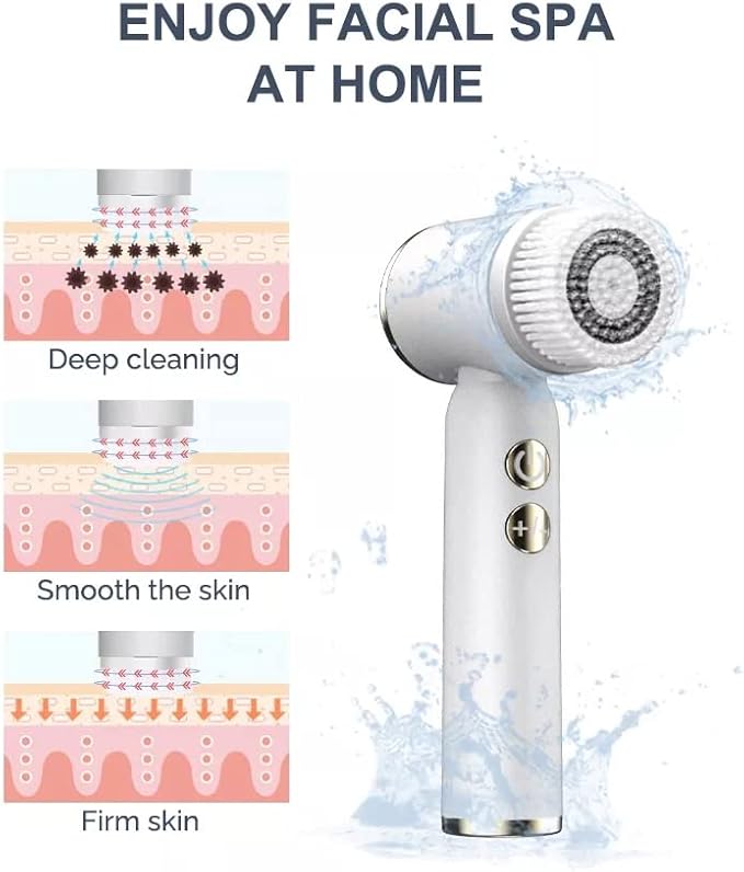 OLAZARAH | Facial Cleansing Exfoliating Face Wash Brush, Rechargeable Waterproof LCD Display Screen by OlaZarah