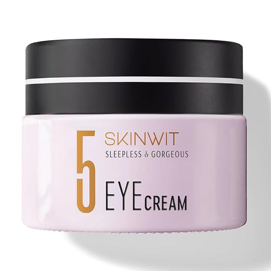 SKINWIT - Anti-Aging Eye Cream, EGF, Retinol, Hyaluronic Acid and Peptides for lines and Wrinkles, Caffeine and Hesperidin for Dark Circles & Puffiness - 0.67 Oz - Made in USA