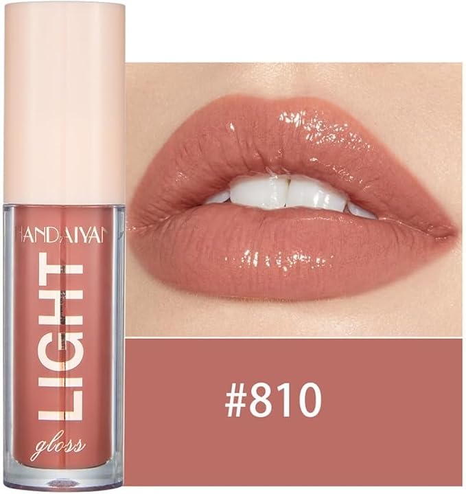 6PCS Lip Oil Light Lipgloss Set, Moisturizing Hydrating Lip Glow Oil Lip Gloss Kit High Shine Lip Plumping Glass Finish Lip Gloss Liquid Lipstick for Women (Set C)