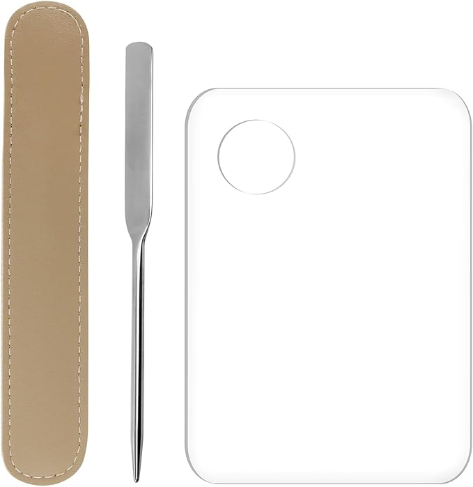 1set Plastic Makeup Mixing Palette and Spatula Cosmetic