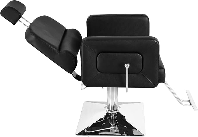 OmySalon Salon Chair for Hair Stylist, Reclining Barber Chair Hairdressing Styling Chair with Adjustable headrest, Beauty Shampoo Barbershop Furniture