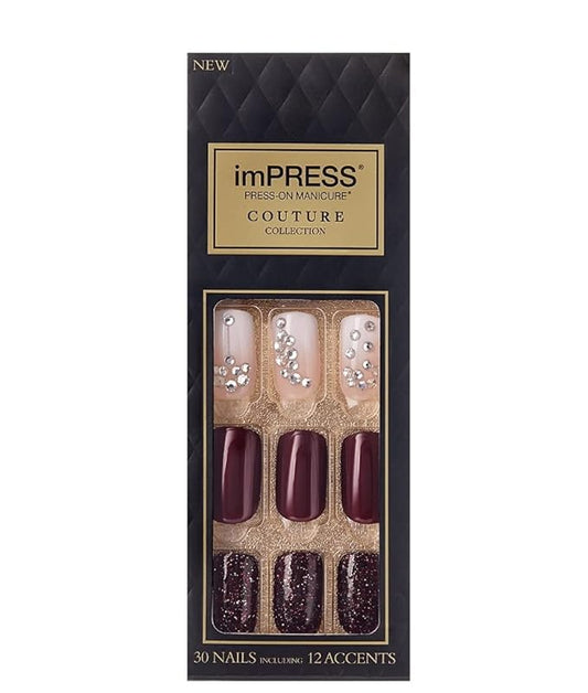 Impress ImPress Press-On Manicure Medium Length Nails Couture BIPL100F Quartz, 30 Count (Pack of 1)
