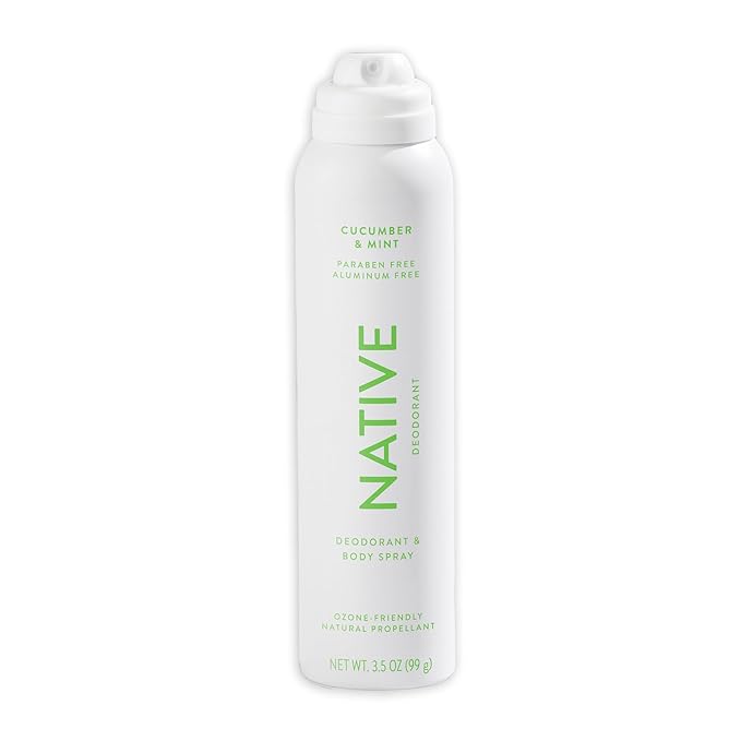 Native Deodorant & Body Spray Contains Naturally Derived Ingredients | Deodorant for Women and Men, All Day Odor Protection, Aluminum and Hydrocarbon Propellant Free | Cucumber & Mint