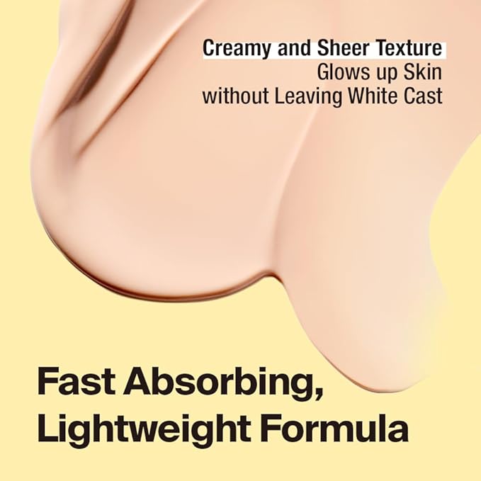 Day Shield Perfect Sunscreen SPF 50 - Effortless Tinted Sunscreen with Zinc Oxide, Sheer Moisturizer for face, Quick Absorption, Broad Spectrum, All Skin Types, Korean Skincare, 1.69 floz