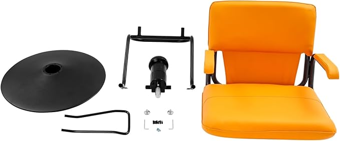 Barber Salon Chair for Hair Stylist,Hair Chair for Barbershop Home Height Adjustable & 360° Swivel Styling Salon Chairs Spa Beauty Salon Equipment, 550Lbs Capacity (Orange)