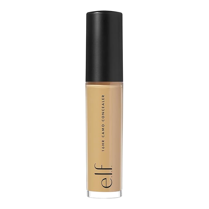 e.l.f. 16HR Camo Concealer, Full-Coverage, Highly-Pigmented Face Concealer With A Matte Finish, Crease-proof, Vegan & Cruelty-Free, Deep Caramel