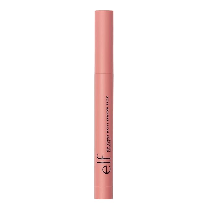 e.l.f. No Budge Matte Shadow Stick, One-Swipe Cream Eyeshadow Stick, Long-Wear & Crease Resistant, Matte Finish, Bombshell