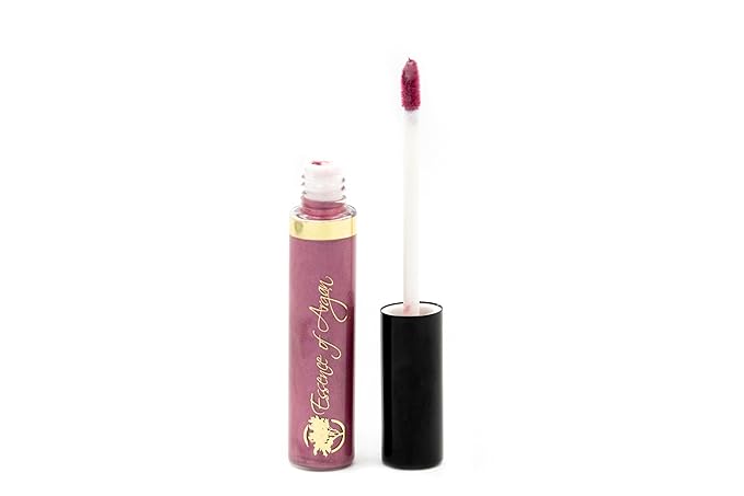 Essence Of Argan Pink Lip Gloss with Moroccan Argan Oil - Matte Finish Plumping Lip Gloss for Dry & Cracked Lips - Hydrating Moisturizer for Chapped Lips - 0.25 Oz