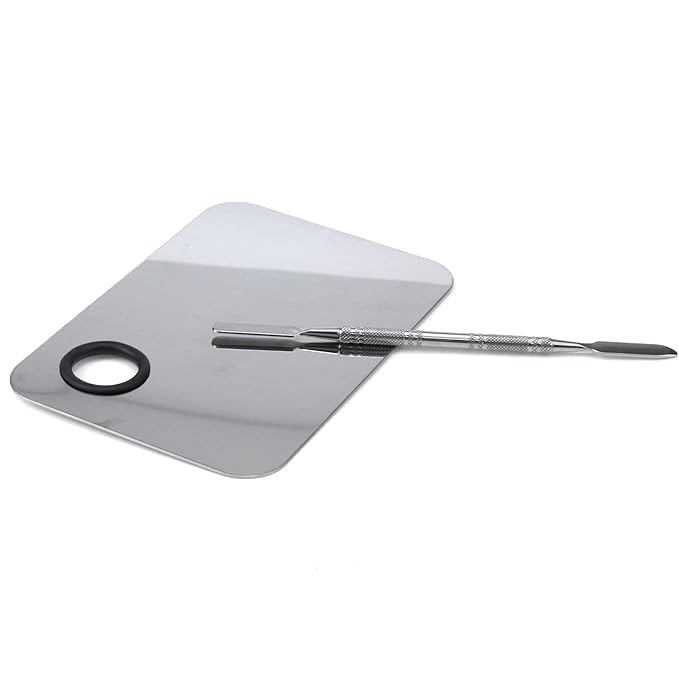 Stainless Steel Professional Beauty Palette,Large Square and Half