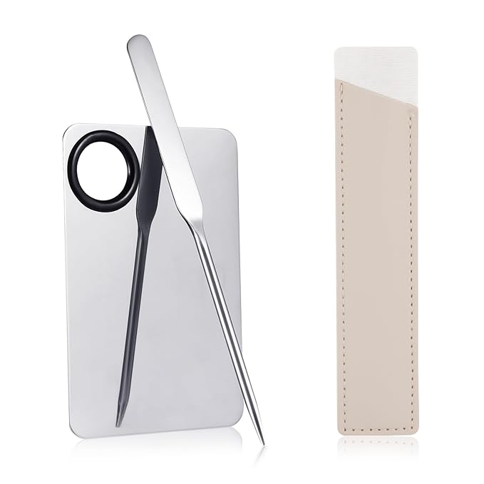 Foundation Spatula, Stainless Steel Makeup Mixing Palette