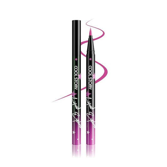 COOL STORY Liquid Eyeliner Waterproof Smudge Proof Eye Liner, 24H Long-Lasting, 0.6ml/0.02 fl.oz Fuchsia Pink