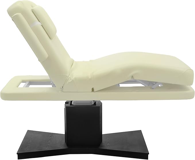SKINACT Milo 3.0 Motor (with Independent Leg Adjustment) Electric Massage & Facial Bed/Table Beige top and Dark Brown Base