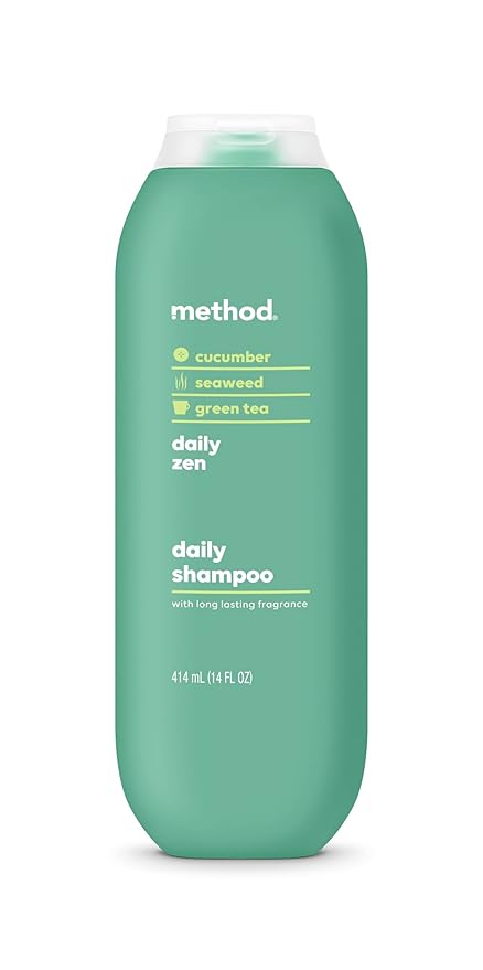 Method Everyday Shampoo, Daily Zen with Cucumber, Green Tea, and Seaweed Scent Notes, Paraben and Sulfate Free, 14 oz (Pack of 1)