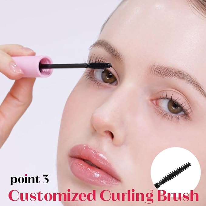 ETUDE Curl Fix Mascara Mini, Lash Mascara, Strong Curl Up, Long-Lasting, Waterproof, Lightweight, Korean Makeup, Beauty, Vegan Certified, Black (0.14 Fl Oz)