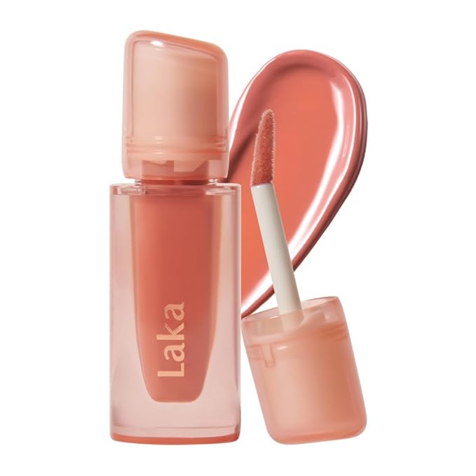 Laka Jelling Nude Gloss, 4.5g/0.15oz, Sheer Hydrating Lip Oil with No Stain, Non-Sticky, Nourishing Gloss for a Fresh, Glowy Look, Vegan, Clean Beauty Makeup, K-Beauty (#304 Ginger Ring)