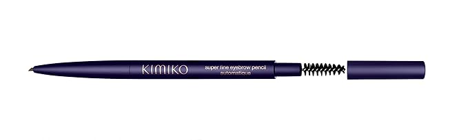 KIMIKO Fine Eyebrow Pencil Automatique - Coffee (Twist Up Pencil, Long Wear Formula, Comes with Covered Brush for Natural Looking Brows)