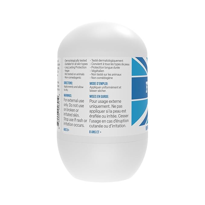 Fresh Kidz Roll On Deodorant for Kids and Teens - Baking Soda and Aluminum-free 24 Hour Protection for Sensitive Skin - Boys "Blue" 1.86 fl.oz.