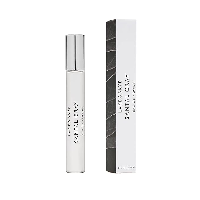 Lake & Skye Santal Gray Eau de Parfum, Long Lasting Fragrance, 0.5 fl oz (15 ml) - Woody Scent