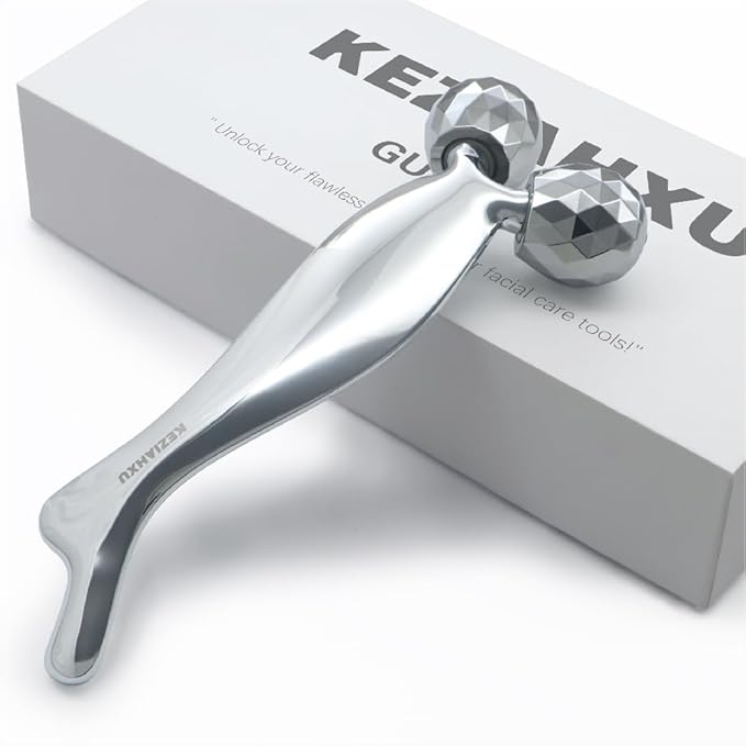 Facial Massage Roller, Gua Sha Face Roller Tool 2-in-1, Skin Care Roller for Face Neck Body, Reduce Puffiness Remove Wrinkles,Gift for Women. (Facial Roller Tool)