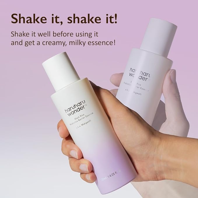 haruharu Wonder Black Rice Probiotics Barrier Essence, Travel Size, Skin Flooding & Layering, Strengthen Skin Barrier, Soothing, Plumping, Holiday Stocking Stuffer, Korean Skincare, 1.01 fl. oz