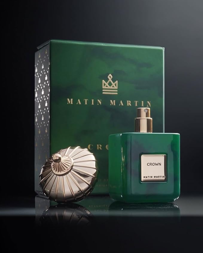 Matin Martin Crown for Unisex - Arabian Perfume for Women & Men - Long Lasting Spice & Citrus Fragrance with Bergamot, Leather, Musk, Cedarwood Notes - Arabic Cologne - Travel Size - 3.4 oz EDP Spray