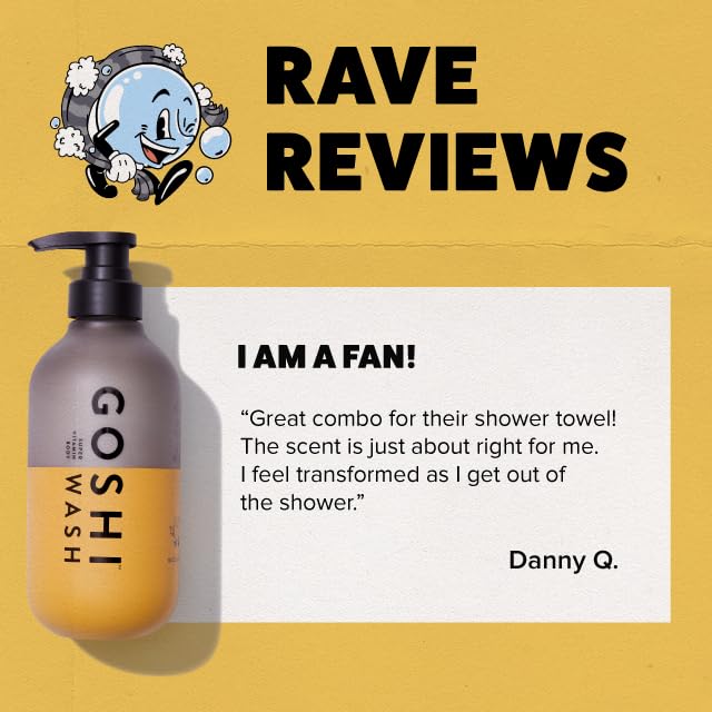 GOSHI Super Vitamin Body Wash 20 oz - pH-Balanced Exfoliating Body Wash for Men and Women - For All Skin Types