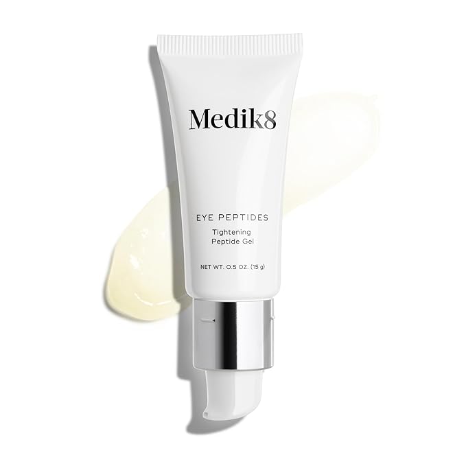 Medik8 Eye Peptides - Firming, Hydrating Daily Under Eye Skin Repair Gel - Smoothing, Tightening, Anti-Aging Treatment for Reducing Wrinkles - Plumping, Refreshing, Gentle Skin Regeneration - 0.5 oz