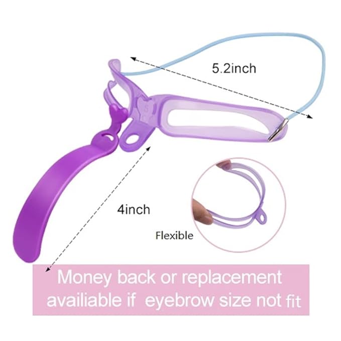 Eyebrow Shaping Kit, 8 Styles Reusable Eyebrow with Handle and Strap, Washable, Easy to Use 0815