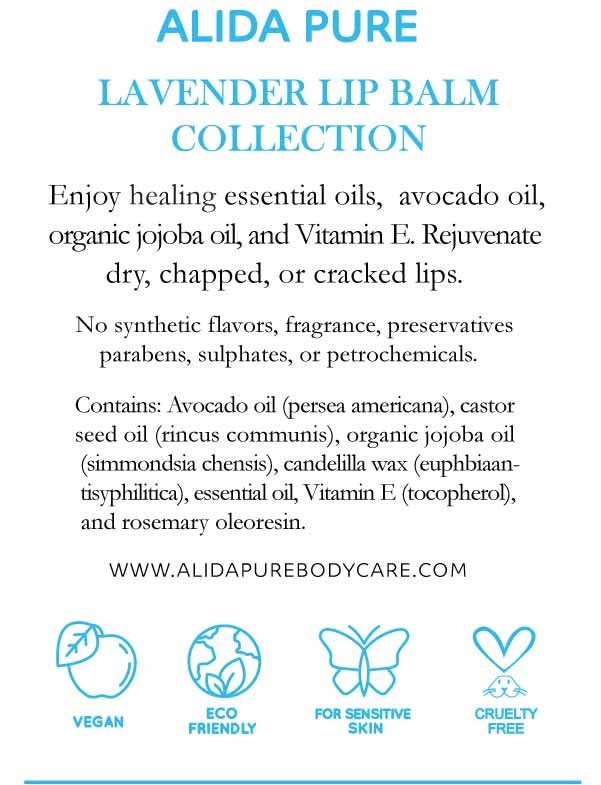 Lavender Lip Balm, Cruelty Free, Vegan Lips,