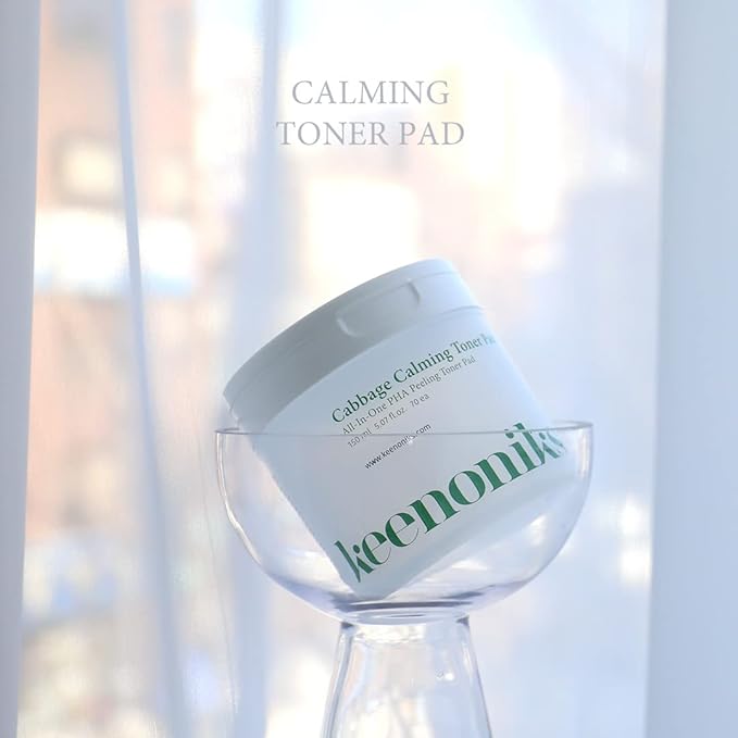 Cabbage Calming Toner Pads – PHA Exfoliating & Cooling Facial Wipes with 150,000ppm Cabbage Extract for Redness Relief & Pore CareㅣKorean Skincareㅣ70 Pads (5.07Oz)