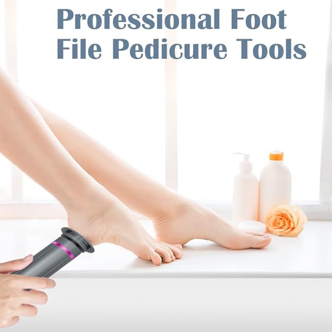 Ideal Swan 2 in 1 Electric Feet Callus Remove, Professional Speed Foot File Pedicure Tools, Gray 9 Adjustable Speeds Electric Foot Callus Remover for Cracked, or Tough Skin and Calluses(Gray)